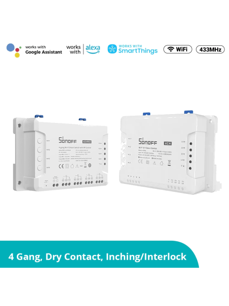 SONOFF 4CHR3 & 4CHPROR3 4-gang Wi-Fi Smart Switch